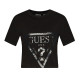 Guess Γυναικεία κοντομάνικη μπλούζα crop Maglieria Tagliata T-Shirt